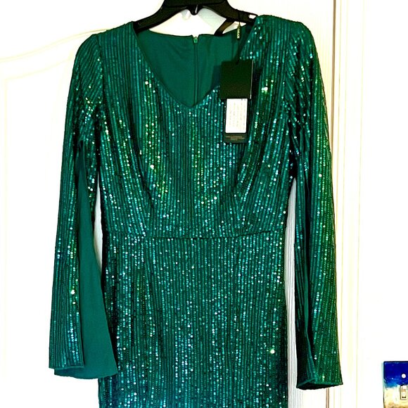 Lace Sequin Prom Evening Dress for wedding Guest, Coctail or formal - Picture 3 of 10